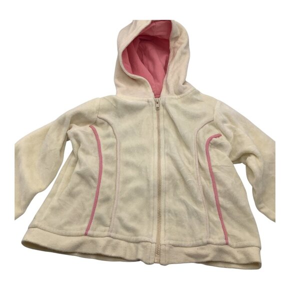 Lot of 2 Greendog Hoodies Baby Girl Size 24M Zip Up Pink & Green Cotton Blend - Picture 9 of 15